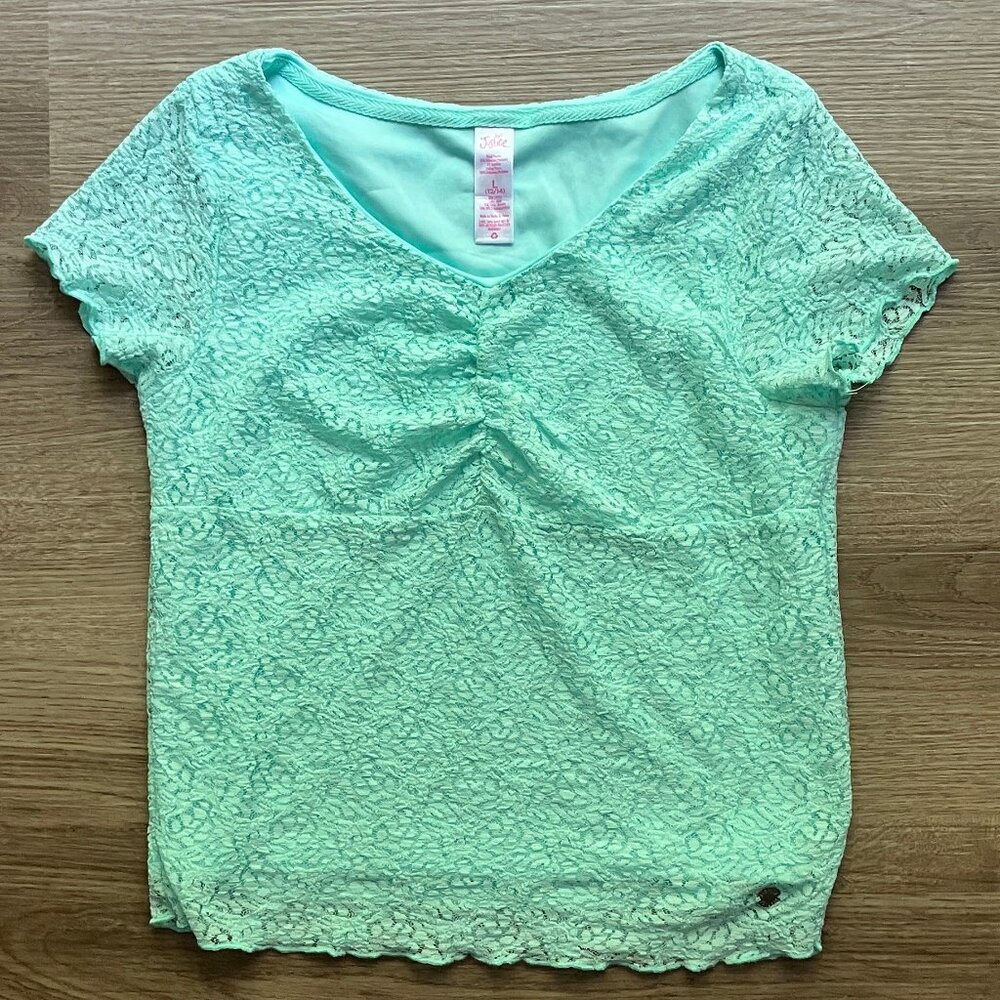 12/14 Justice Girls Lace Short-Sleeve Tee